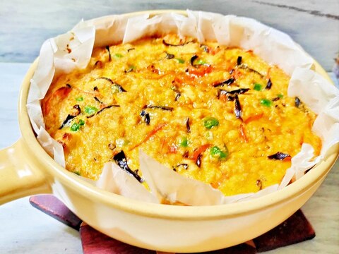 ボリューム満点✨豆腐と卵のオーブン焼き